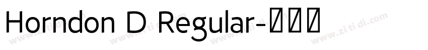 Horndon D Regular字体转换